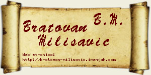 Bratovan Milisavić vizit kartica